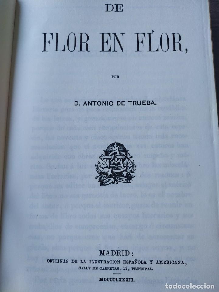 Libros de segunda mano: Biblioteca Euskal Herria - DE FLOR EN FLOR - D. Antonio De Trueba - Foto 4