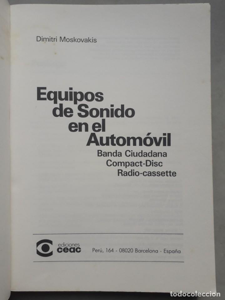 Libros de segunda mano: Equipos de sonido en el autom&oacute;vil. Dimitri Moskovakis. - Foto 2