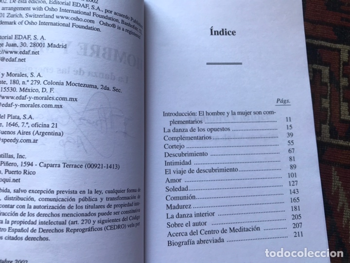 Libros de segunda mano: Hombre y mujer. Osho - Foto 3