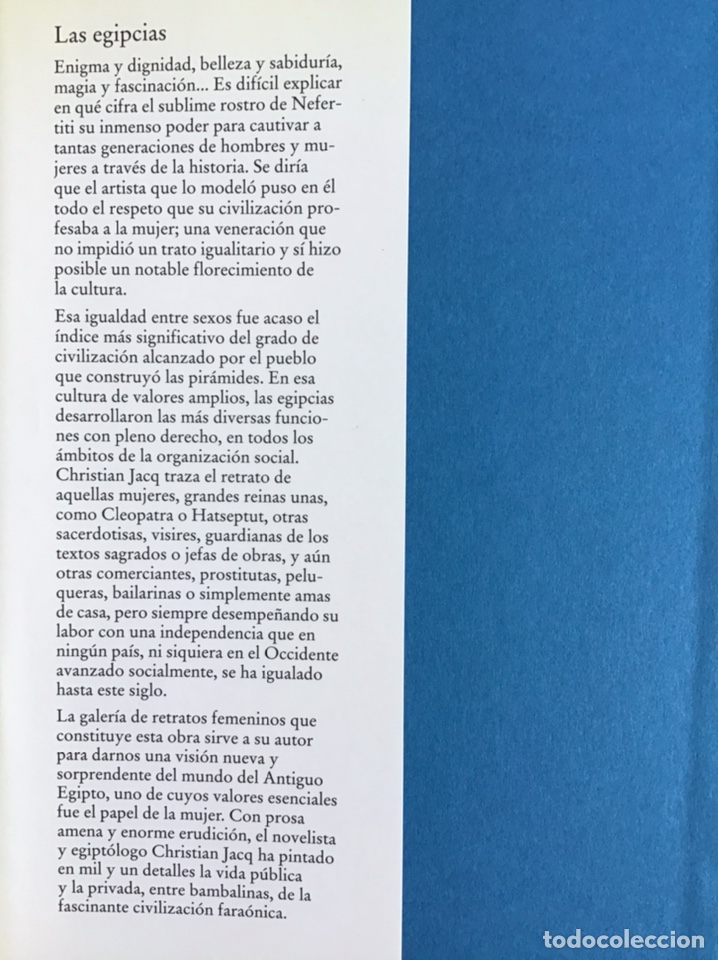 Libros de segunda mano: LAS EGIPCIAS / CHRISTIAN JACQ / C&Iacute;RCULO DE LECTORES - Foto 2