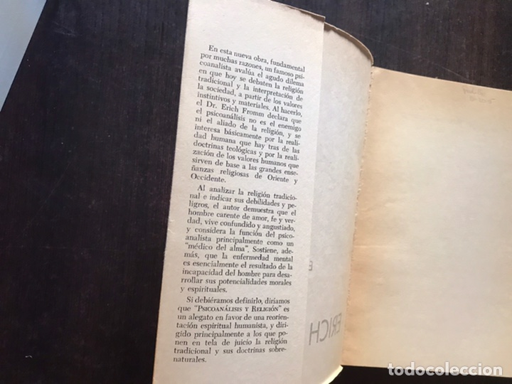 Libros de segunda mano: Psicoan&aacute;lisis y religi&oacute;n. Erich Fromm - Foto 2