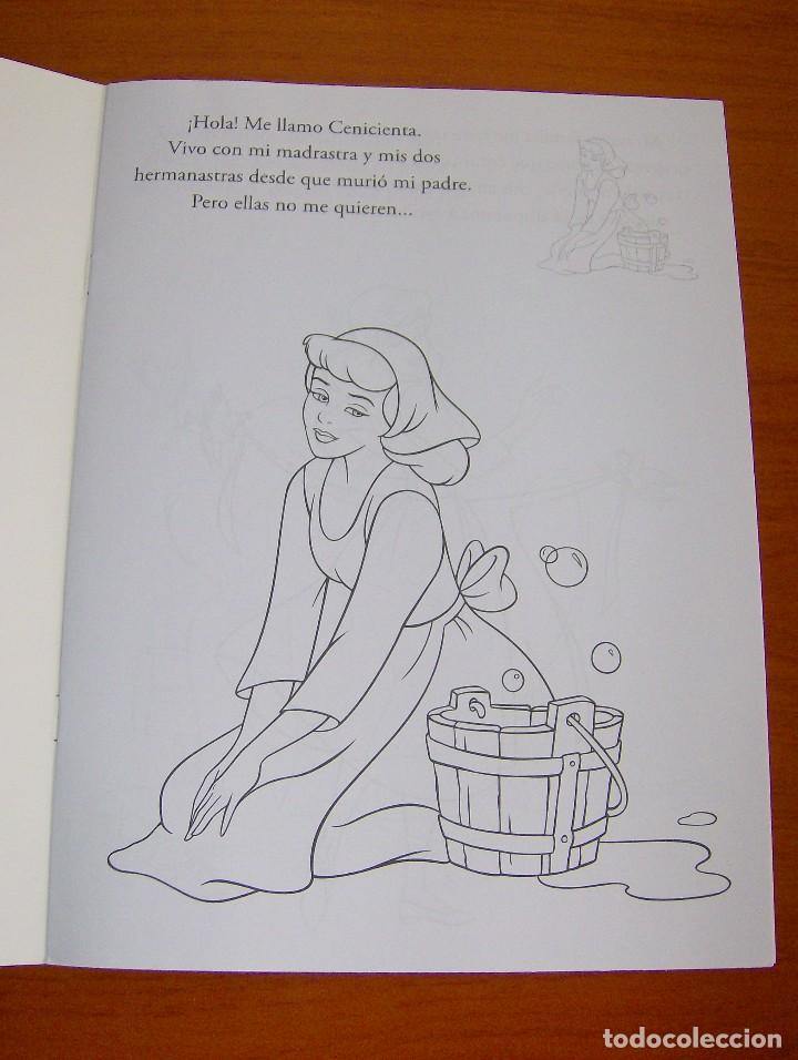 Libros de segunda mano: CUADERNILLO PARA COLOREAR CON PEGATINAS CENICIENTA DISNEY PRINCESAS - Foto 4