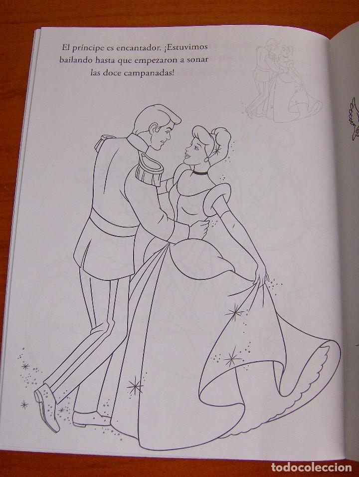 Libros de segunda mano: CUADERNILLO PARA COLOREAR CON PEGATINAS CENICIENTA DISNEY PRINCESAS - Foto 6