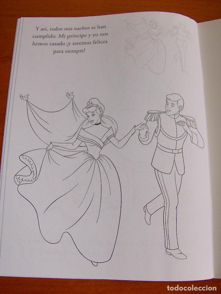 Libros de segunda mano: CUADERNILLO PARA COLOREAR CON PEGATINAS CENICIENTA DISNEY PRINCESAS - Foto 7