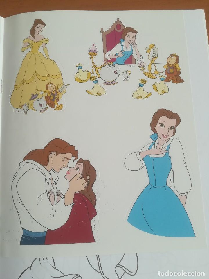 Libros de segunda mano: CUADERNILLO PARA COLOREAR CON PEGATINAS LA BELLA Y LA BESTIA DISNEY PRINCESAS - Foto 3