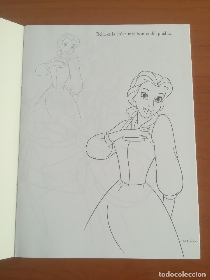 Libros de segunda mano: CUADERNILLO PARA COLOREAR CON PEGATINAS LA BELLA Y LA BESTIA DISNEY PRINCESAS - Foto 4