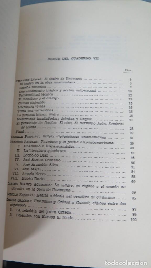 Libros de segunda mano: CUADERNOS DE LA CATEDRA MIGUEL UNAMUNO. VII - Foto 2