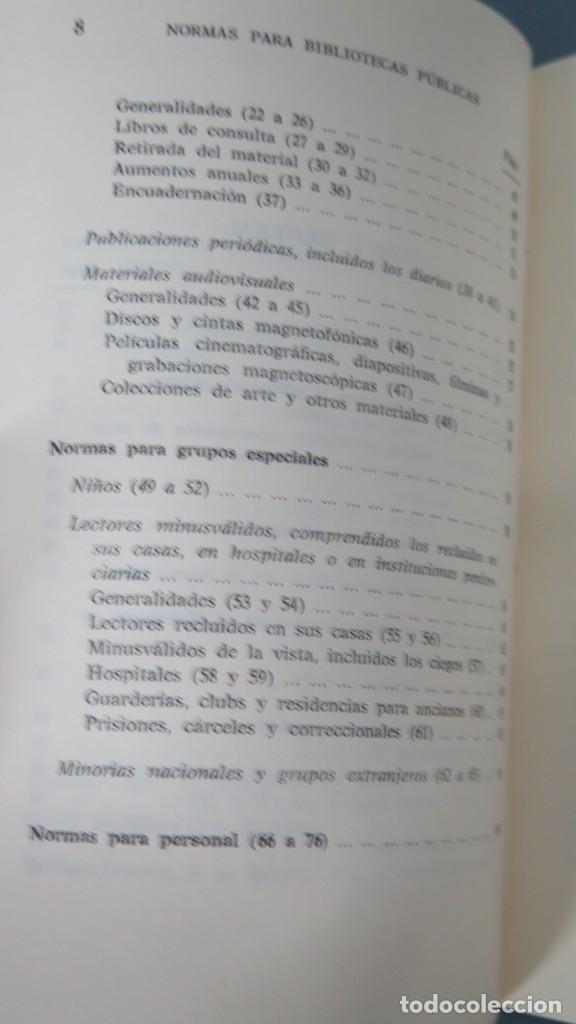 Libros de segunda mano: Normas para bibliotecas publicas - Foto 3