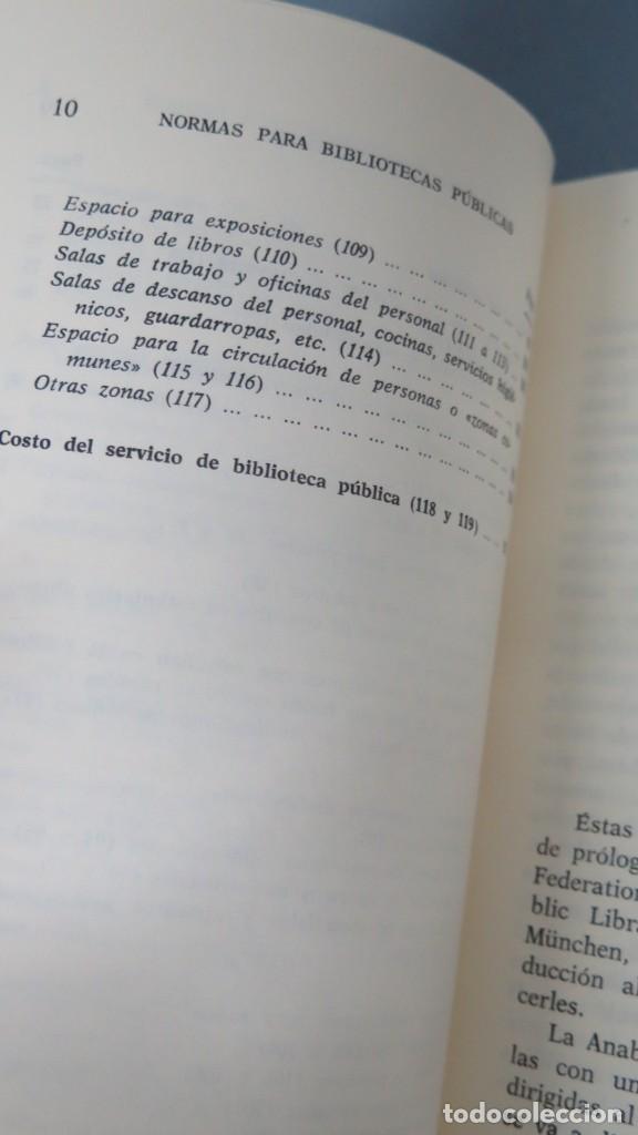 Libros de segunda mano: Normas para bibliotecas publicas - Foto 5