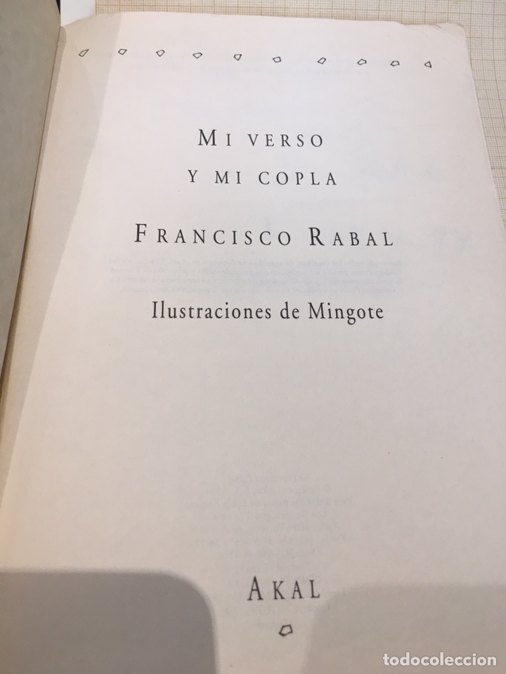 Libros de segunda mano: Francisco Rabal - dedicado y Firmado - Mis Versos y mi copla. - Foto 3