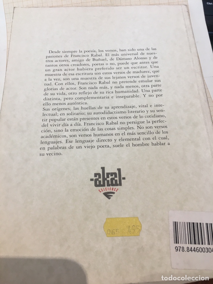 Libros de segunda mano: Francisco Rabal - dedicado y Firmado - Mis Versos y mi copla. - Foto 9