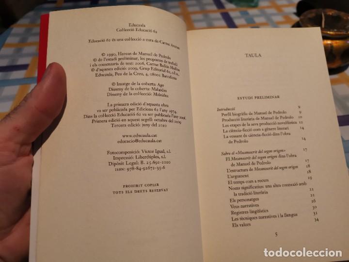 Libros de segunda mano: MECANOSCRIT DEL SEGON ORIGEN MANUEL DE PEDROLO EDUCACI&Oacute; 62 2010 - Foto 2
