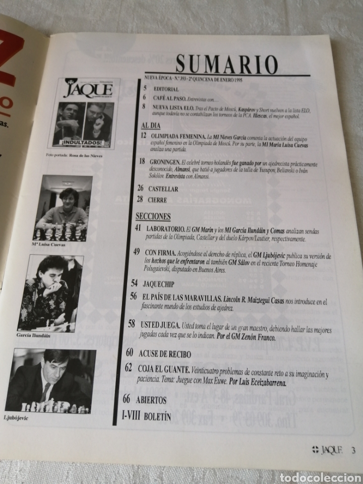 Libros de segunda mano: JAQUE. EL FIN DEL CISMA. NUEVA EPOCA. N&deg;393. AJEDREZ. . - Foto 2