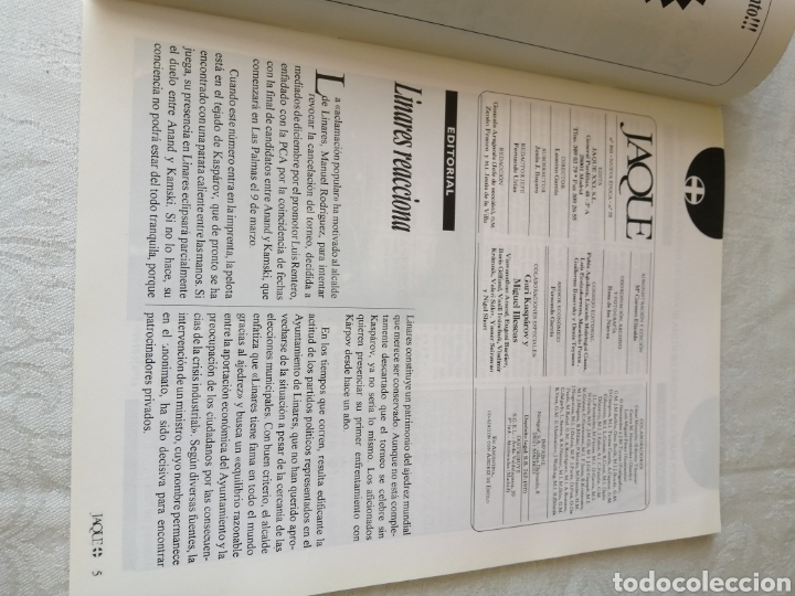 Libros de segunda mano: JAQUE. EL FIN DEL CISMA. NUEVA EPOCA. N&deg;393. AJEDREZ. . - Foto 3