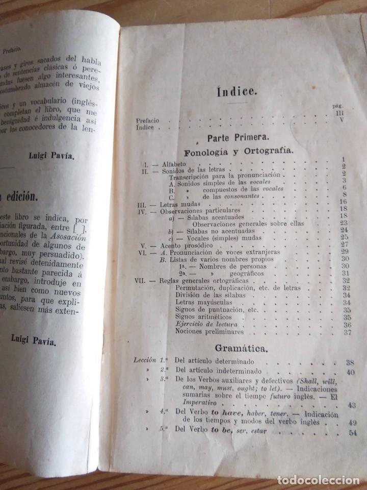 Libros de segunda mano: GRAMATICA INGLESA. LUIGI PAVIA. 1926 - Foto 3
