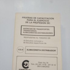 Libros de segunda mano: ALMACENISTA DISTRIBUIDOR VII-D 1988.- EDITORIAL CABAL. Lote 208387396