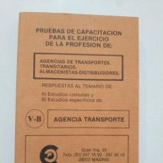 Libros de segunda mano: AGENCIA TRANSPORTE. VOLUMEN V-B. 1988.- EDITORIAL CABAL. Lote 208387951