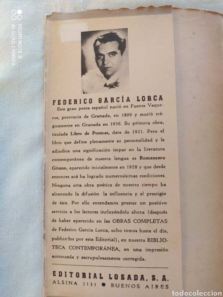 Libros de segunda mano: LIBRO ROMANCERO GITANO FRANCISCO GARC&Iacute;A LORCA 1953 - Foto 3