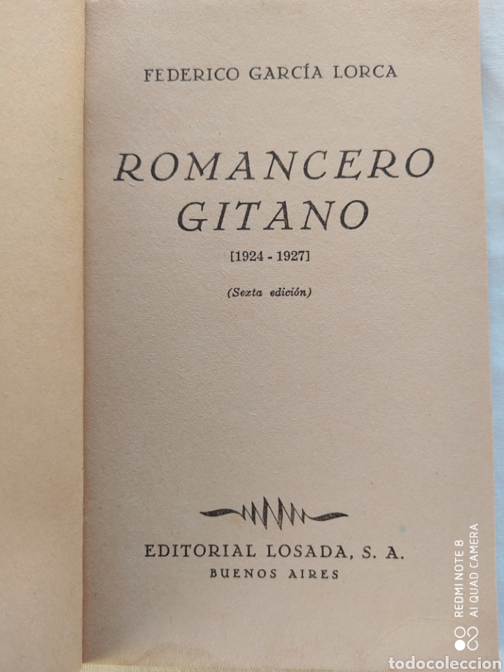 Libros de segunda mano: LIBRO ROMANCERO GITANO FRANCISCO GARC&Iacute;A LORCA 1953 - Foto 4
