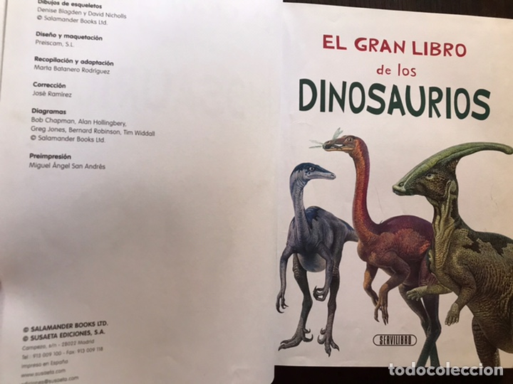 Libros de segunda mano: El gran libro de los dinosaurios. Servilibro. Como nuevo - Foto 4