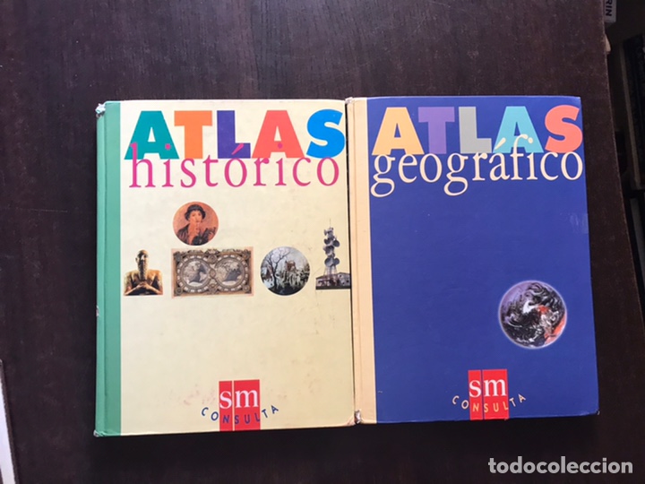 Libros de segunda mano: Atlas geogr&aacute;fico e hist&oacute;rico. SM. Dos atlas - Foto 1