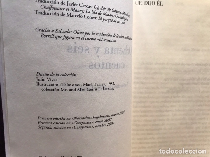 Libros de segunda mano: Quim Monz&oacute;. Ochenta y seis cuentos - Foto 3