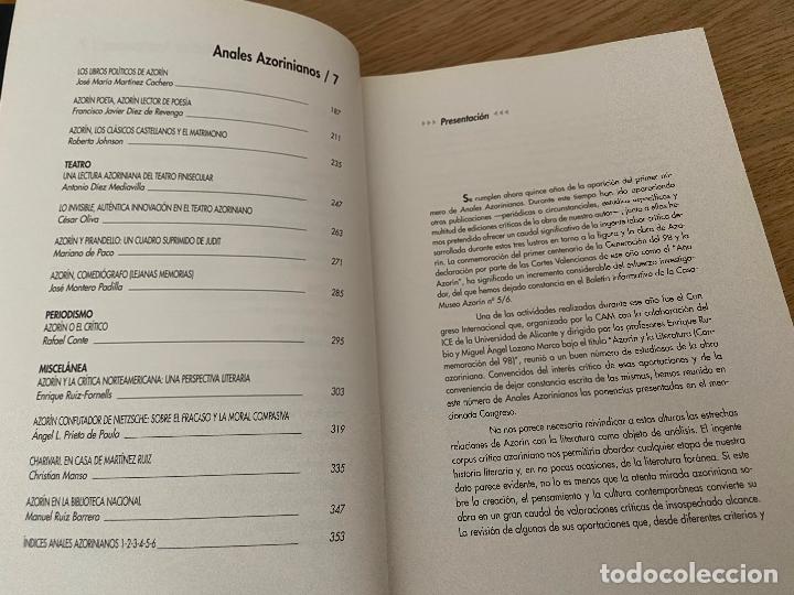 Libros de segunda mano: AZORIN Y LA LITERATURA. ANALES AZORINIANOS - 7 - Foto 4