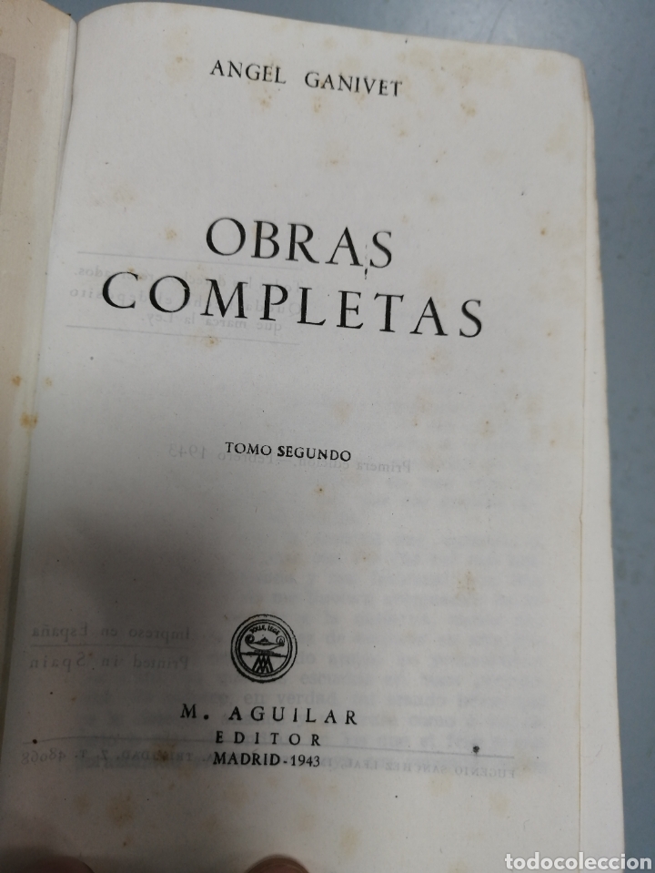 Libros de segunda mano: Dos libros obras completas Angel Ganivet - Foto 5