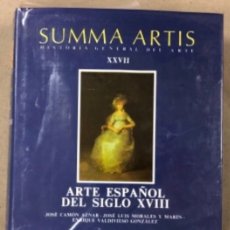 Libros de segunda mano: SUMMA ARTIS (HISTORIA GENERAL DEL ARTE) TOMO XXVII. ARTE ESPAÑOL DEL SIGLO XVIII. VV.AA.. Lote 208900018