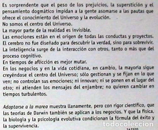 Libros de segunda mano: ADAPTARSE A LA MAREA - EDUARDO PUNSET - ED. ESPASA 2006 - VER INDICE - Foto 2