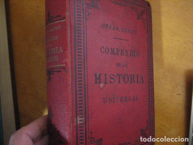 Libros de segunda mano: COMPENDIO DE LA HISTORIA UNIVERSAL CANT&Uacute;, C&eacute;sar. 1888 - Foto 2