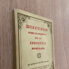 Libros de segunda mano: DISCURSO SOBRE EL FOMENTO DE LA INDUSTRIA POPULAR 1979 - PEDRO RODRIGUEZ CAMPOMANES