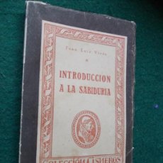 Libros de segunda mano: COLECCIÓN CISNEROS 1944 INTRODUCCIÓN A LA SABIDURIA JUAN LUIS VIVES. Lote 209410663