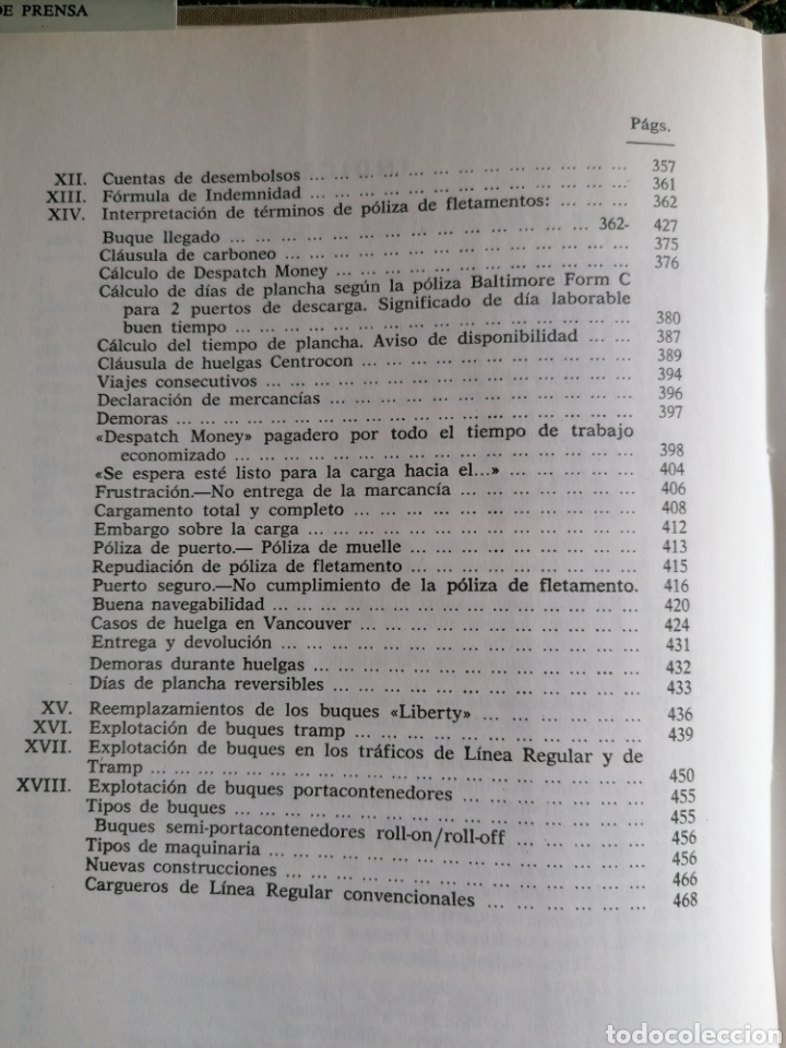 Libros de segunda mano: Fletamentos y t&eacute;rminos de embarque. J Bes - Foto 5