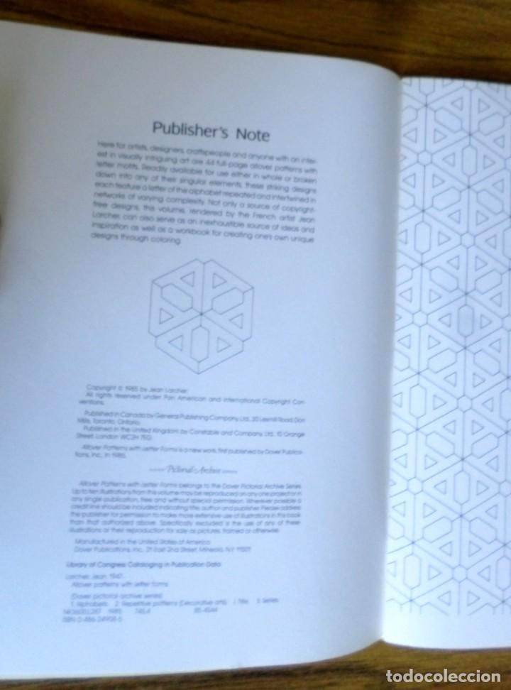 Libros de segunda mano: Allover patterns with letter forms - Jean Larcher 1985 - Son todo ilustraciones - Foto 5
