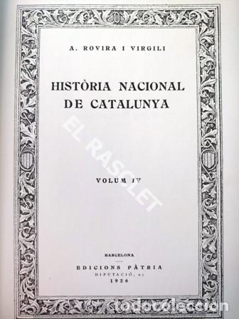Libros de segunda mano: HIST&Ograve;RIA DE CATALUNYA (VOL.IV) (CATAL&Aacute;N). - Foto 3