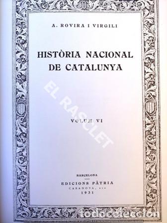 Libros de segunda mano: HIST&Ograve;RIA DE CATALUNYA (VOL.VI) (CATAL&Aacute;N). - Foto 3