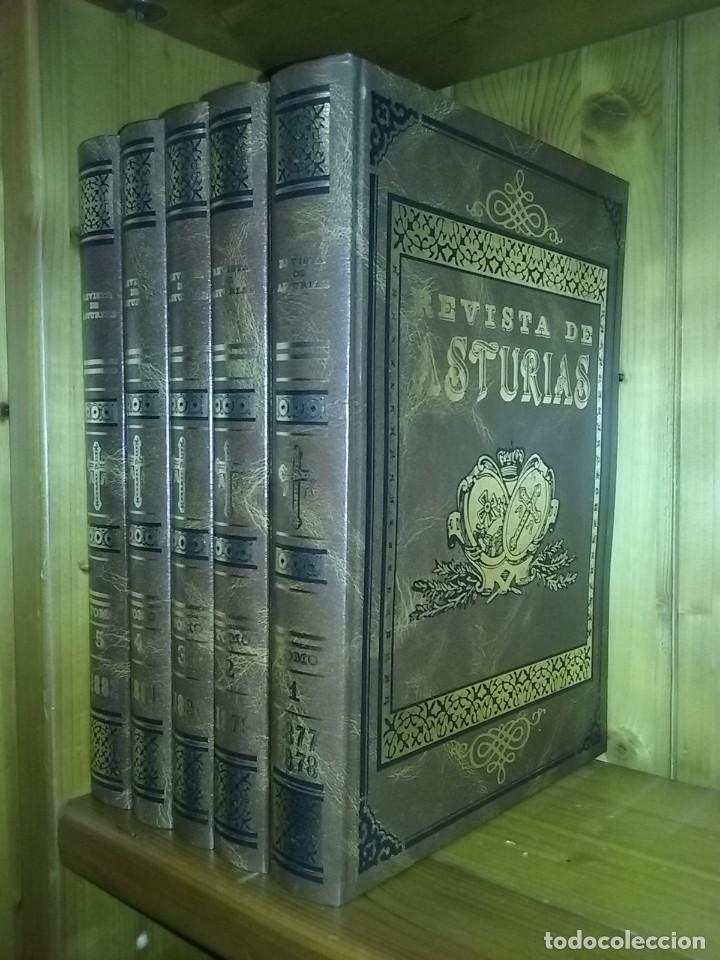 Libros de segunda mano: REVISTA DE ASTURIAS, 5 TOMOS, GEA, GRAN ENCICLOPEDIA ASTURIANA, EDICION FACSIMIL