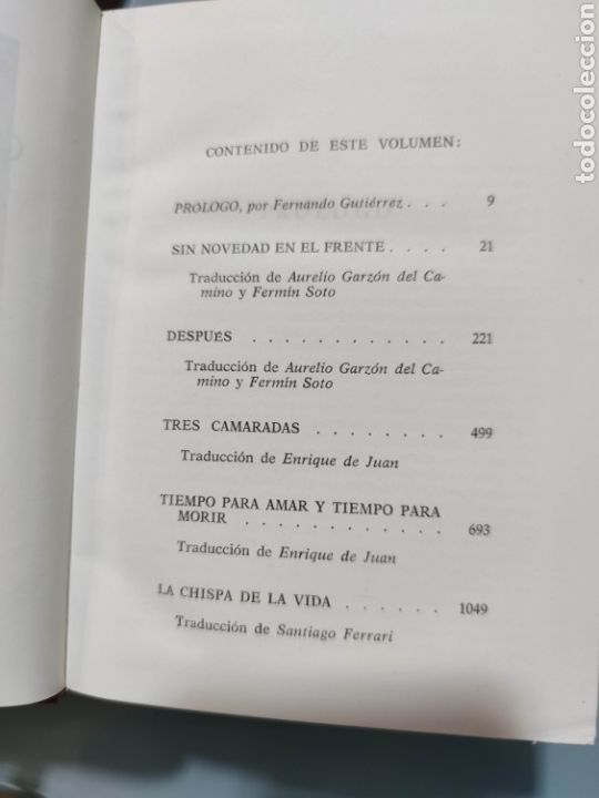 Libros de segunda mano: Obras selectas. Erich M. Remarque - Foto 4