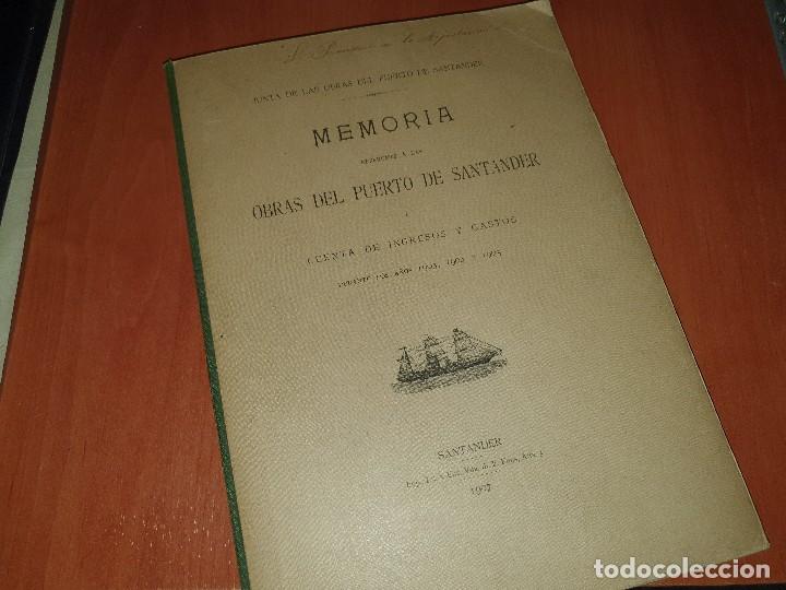 Libros de segunda mano: Memoria obras del puerto de santander, santander 1907 - Foto 1