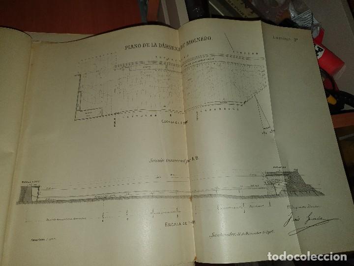 Libros de segunda mano: Memoria obras del puerto de santander, santander 1907 - Foto 10