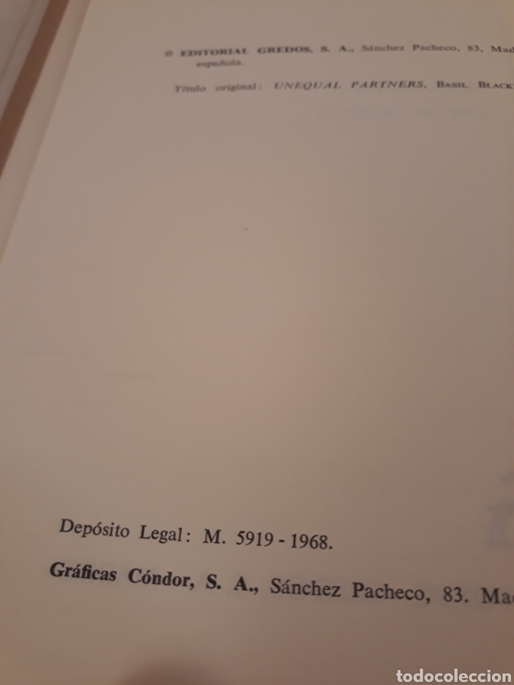 Libros de segunda mano: Socios Desiguales. Balogh. editorial gredos. - Foto 3