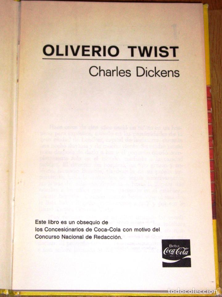 Libros de segunda mano: DICKENS, Carlos. Oliverio Twist (Junior Capitan ; 3). - Libro obsequio de Coca-Cola - Foto 2