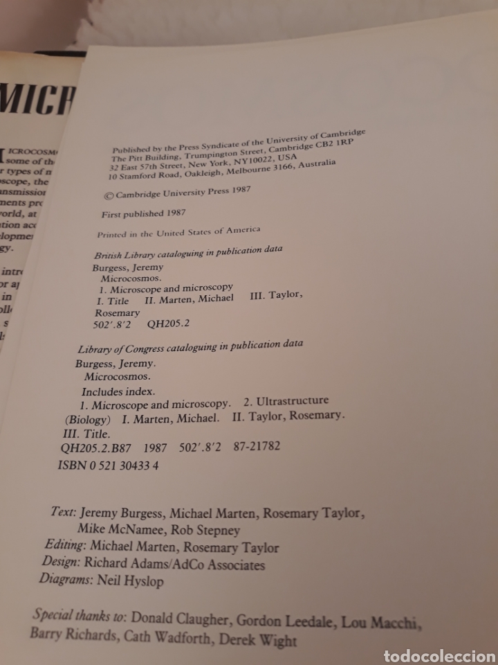 Libros de segunda mano: Microcosmos. University Press. 1987. - Foto 4