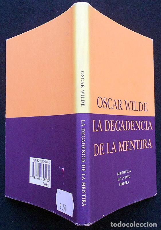 Libros de segunda mano: La decadencia de la mentira - Oscar Wilde - Siruela (2003) - Foto 2