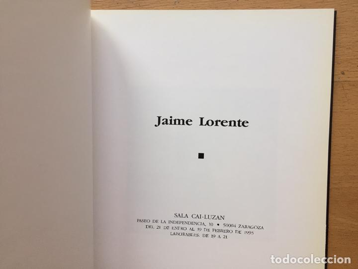 Libros de segunda mano: JAIME LORENTE Catalogo Sala Luzan 1993 - Foto 2
