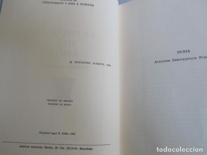 Libros de segunda mano: Antolog&iacute;a del amor, 2 tomos: I + II, Ed. Acervo - Foto 9