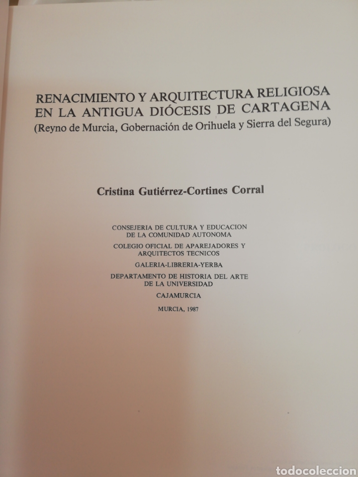 Libros de segunda mano: Renacimiento y arquitectura religiosa en la antigua diocesis de Cartagena