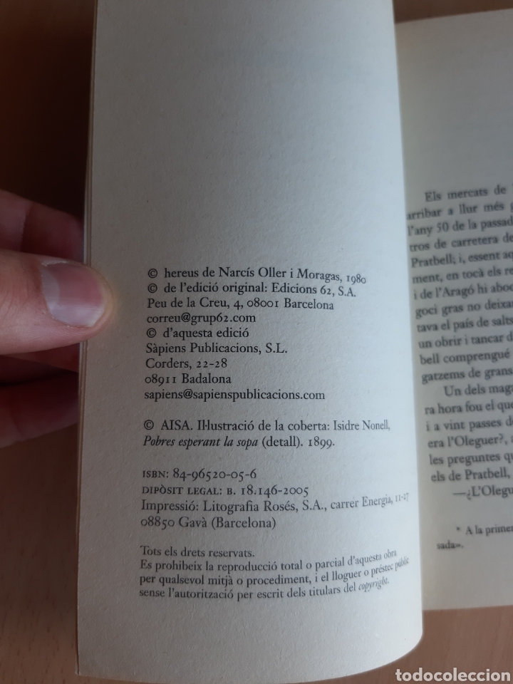 Libros de segunda mano: Lescanyapobres. Narcis Oller - Foto 2