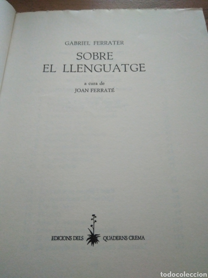 Libros de segunda mano: FERRATER GABRIEL. SOBRE EL LLENGUATGE - Foto 1